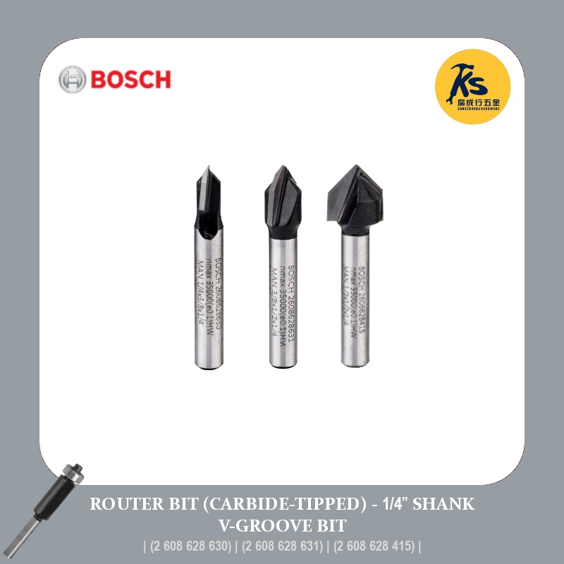 BOSCH Router Bit (Carbide-Tipped) - 1/4