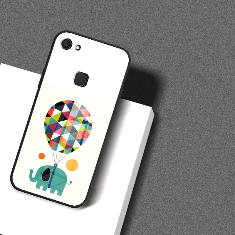 Glass Casing VIVO V7 V7plus 1718 1716 Tempered Glass Cover Custom