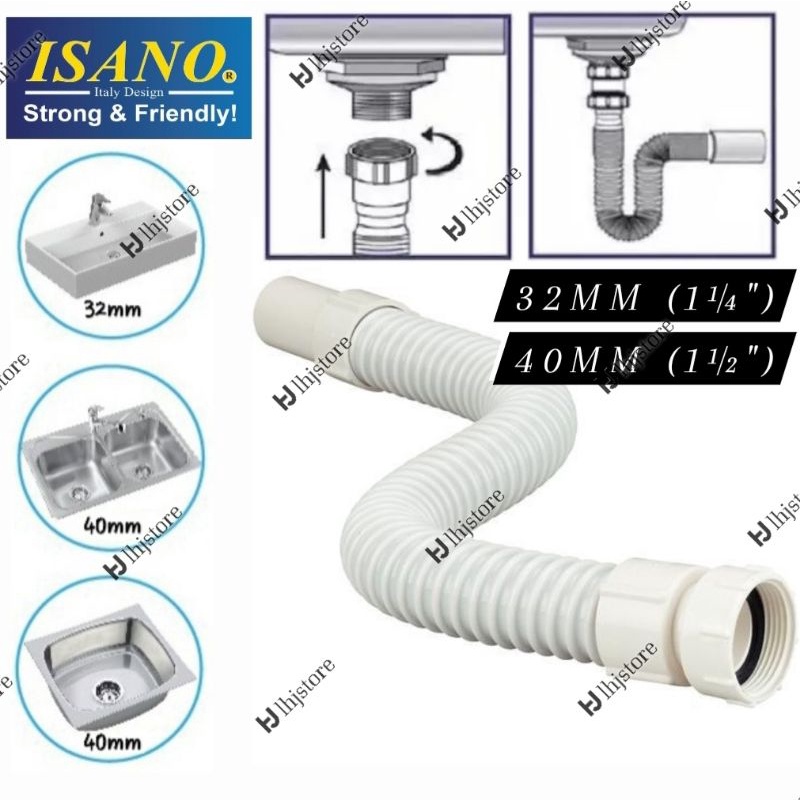 Isano Pvc Flexiber Bottle Trap 1¼