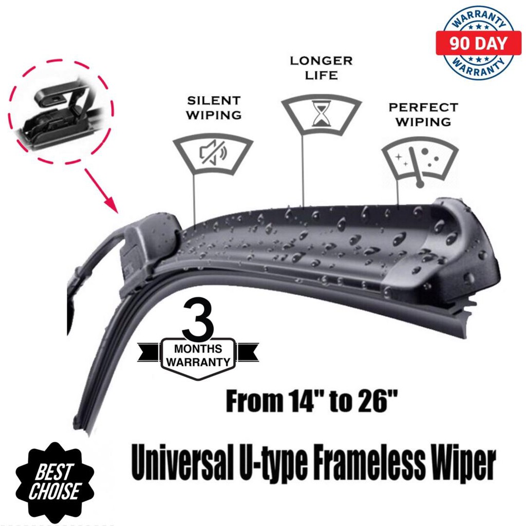 Soft Rubber Wipers Car Wiper Blade kereta wiper for Alza Myvi Axia Wira