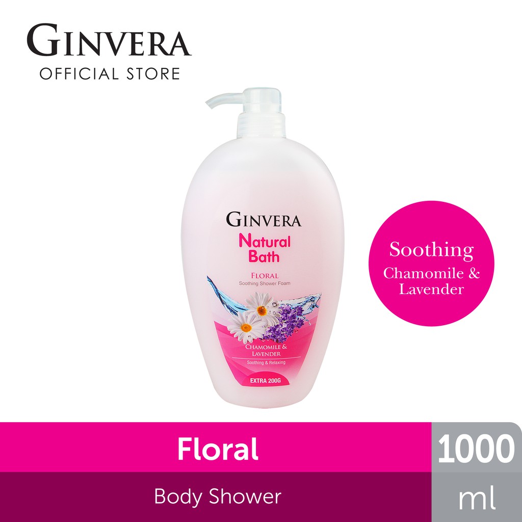 Ginvera Natural Bath Floral Soothing Shower Foam (950g) | Shopee Malaysia