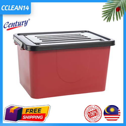 7888SC 7888BC CENTURY STORAGE BOX W/WHEEL 33L 7888BC Plastic box kotak ...