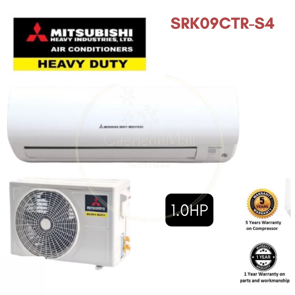 MITSUBISHI HEAVY INDUSTRIES Air Conditioner 1.0HP Non Inverter Air Conditioner Ionizer (SRK09CTR