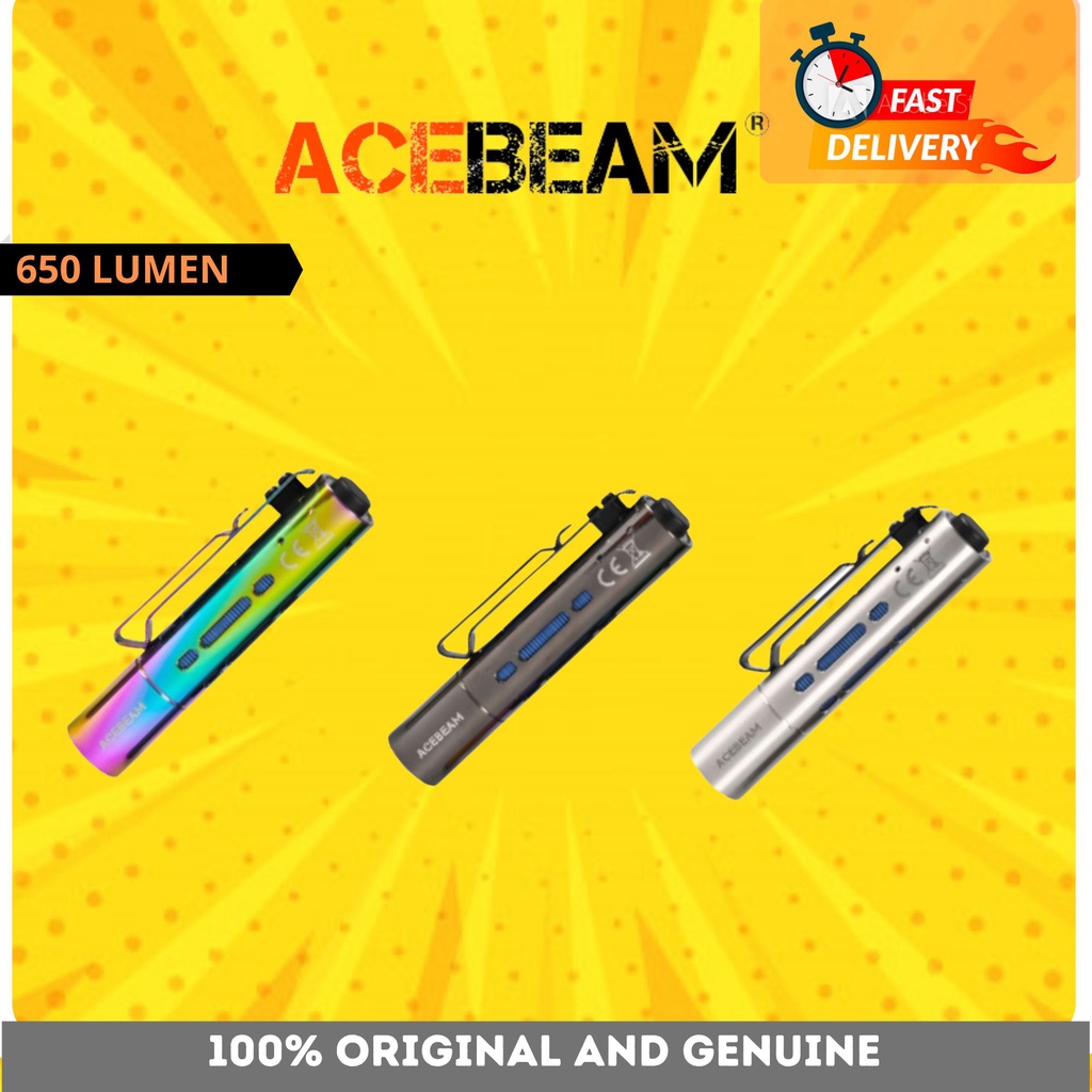 🔥100% ORIGINAL🔥 Acebeam Rider RX Al 650L 219F 5000K Flashlight | Shopee ...
