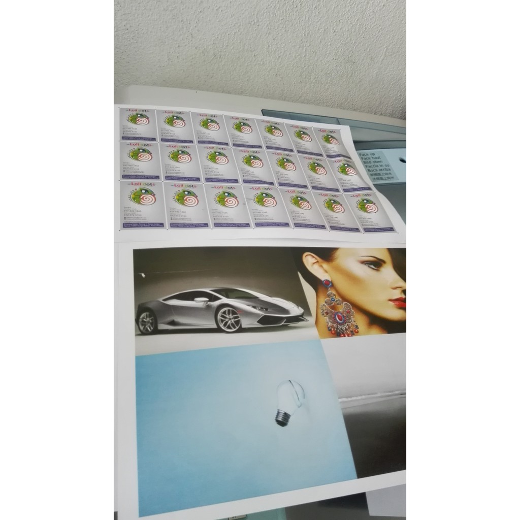 Demo set konica minolta bizhub c221 print a3 kad sticker glossy ...