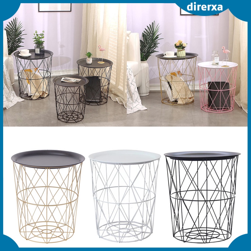 [direrxaMY] End Table, Metal Nightstand, Sofa Side Snack Table, Coffee ...