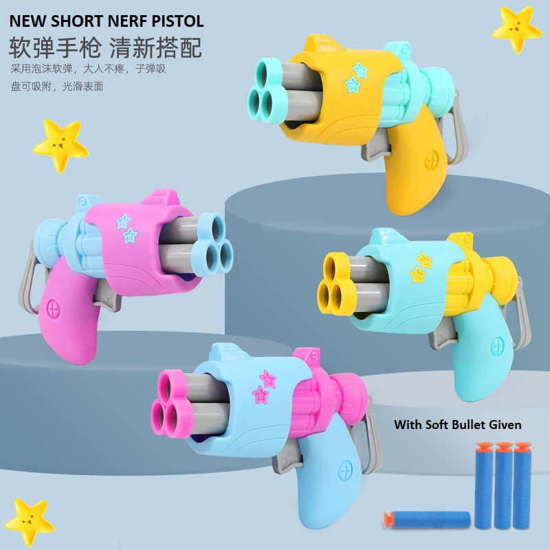 ASE Ready Stock Toy Gun Mini Pistol Manually Reload Rapid Long Distance