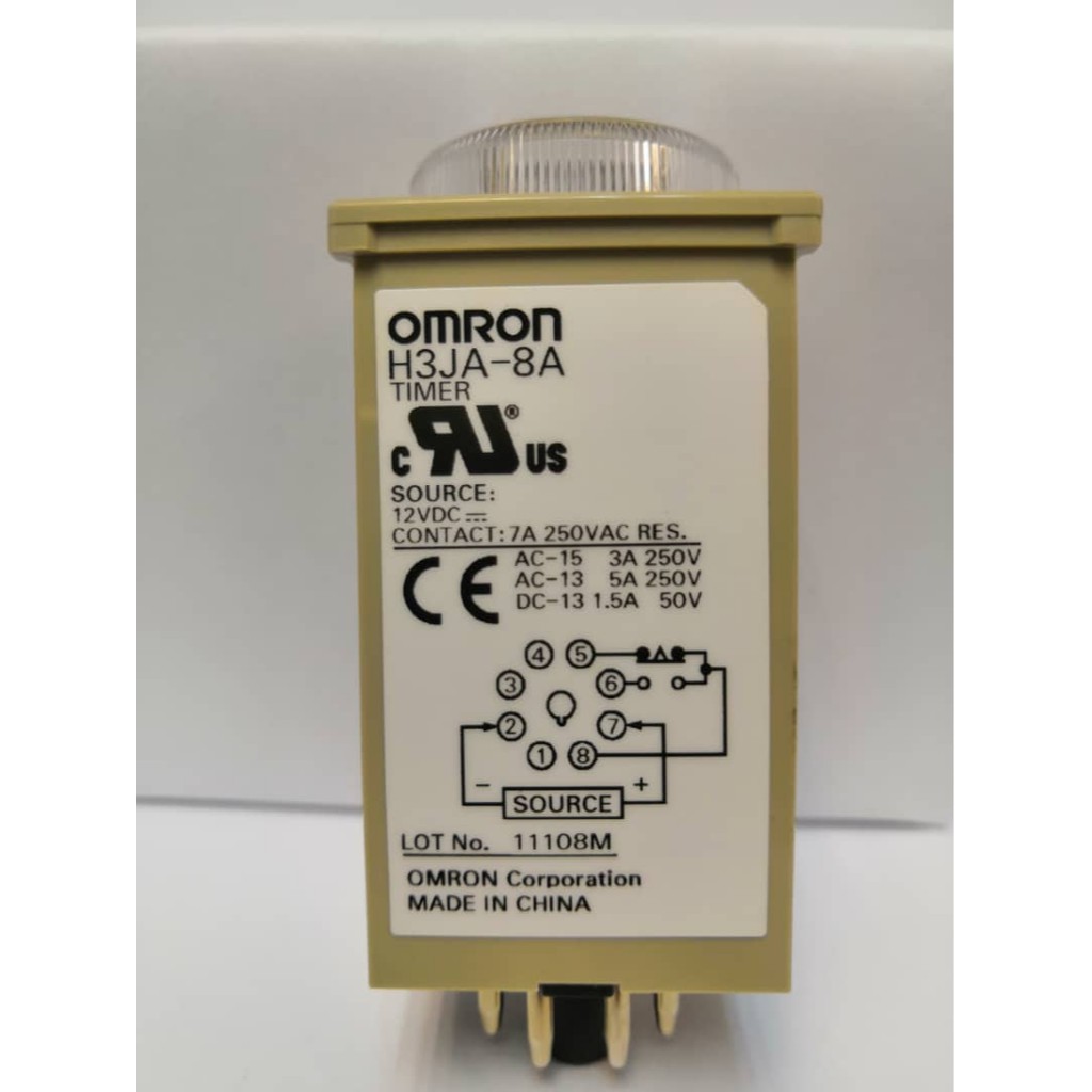 OMRON H3JA-8A DC12 3M Timer, SPDT | Shopee Malaysia