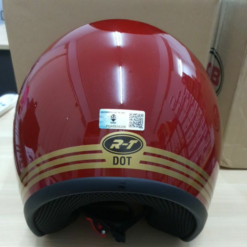 HELMET BOB CUTTING RT HELMET (FREE VISOR BOB HEAD/STICKER/CAP PUTIH ...