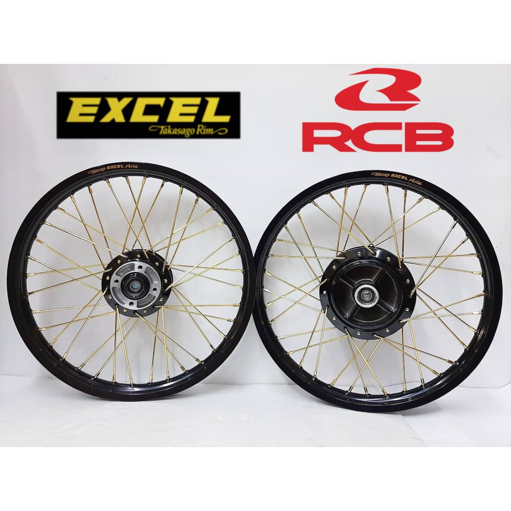 RXZ Pnp Set Rim Takasago Excel Asia/Racing Boy 160x18 Black, Lidi Gold ...