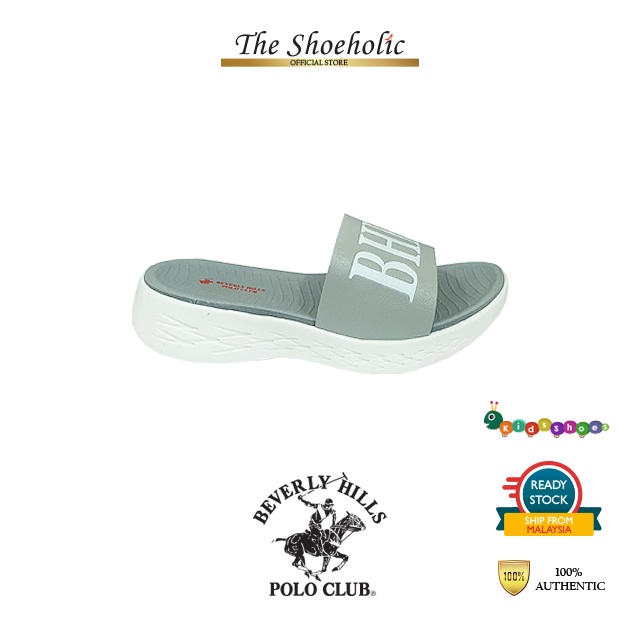 Beverly Hills Polo Club Unisex Casual Flip Flop Sandals BHC8003 Grey Black Shopee Malaysia