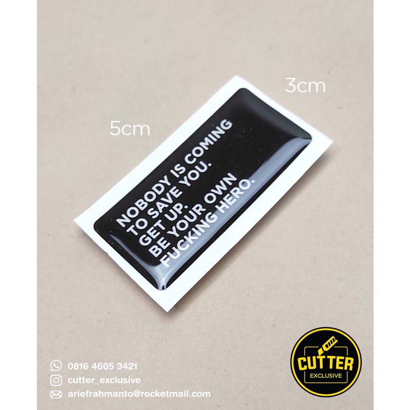 NOBODY IS COMING resin sticker emblem | Shopee Malaysia