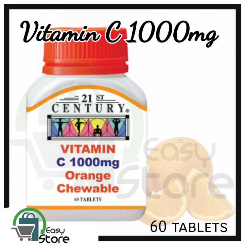 21ST CENTURY Vitamin C 1000mg Orange Chewable 60s Shopee Malaysia
