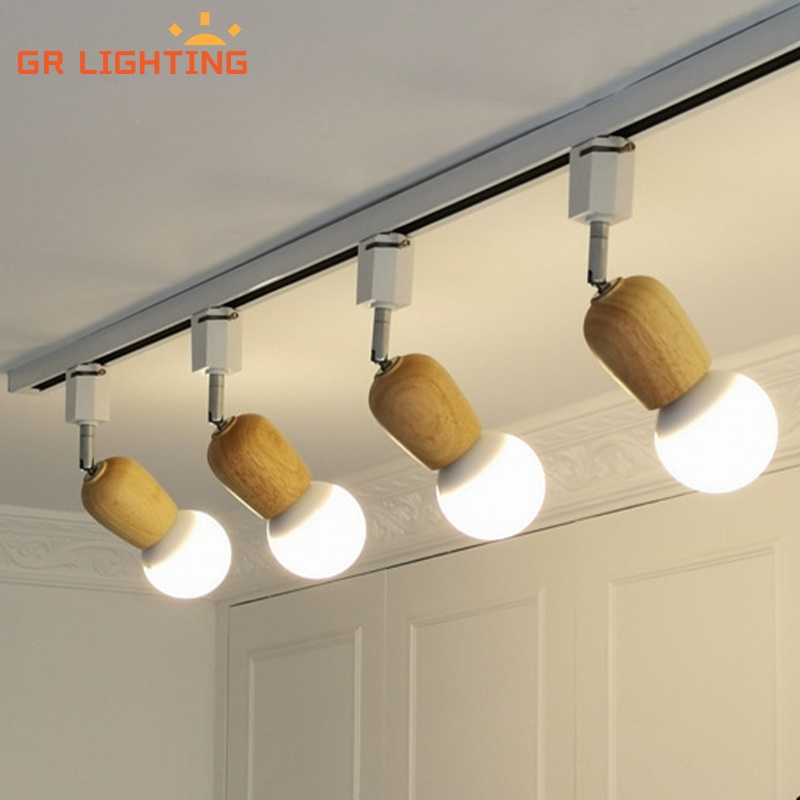 GR Lighting Solid wood rail light creative home practical LED light