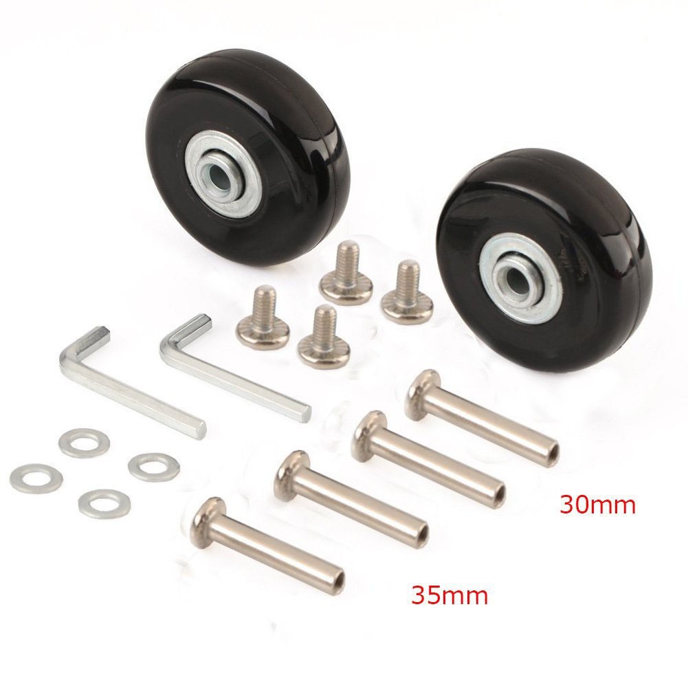 1 Set of Luggage Suitcase Replacement Wheels Suitcase Repair Kit (2
