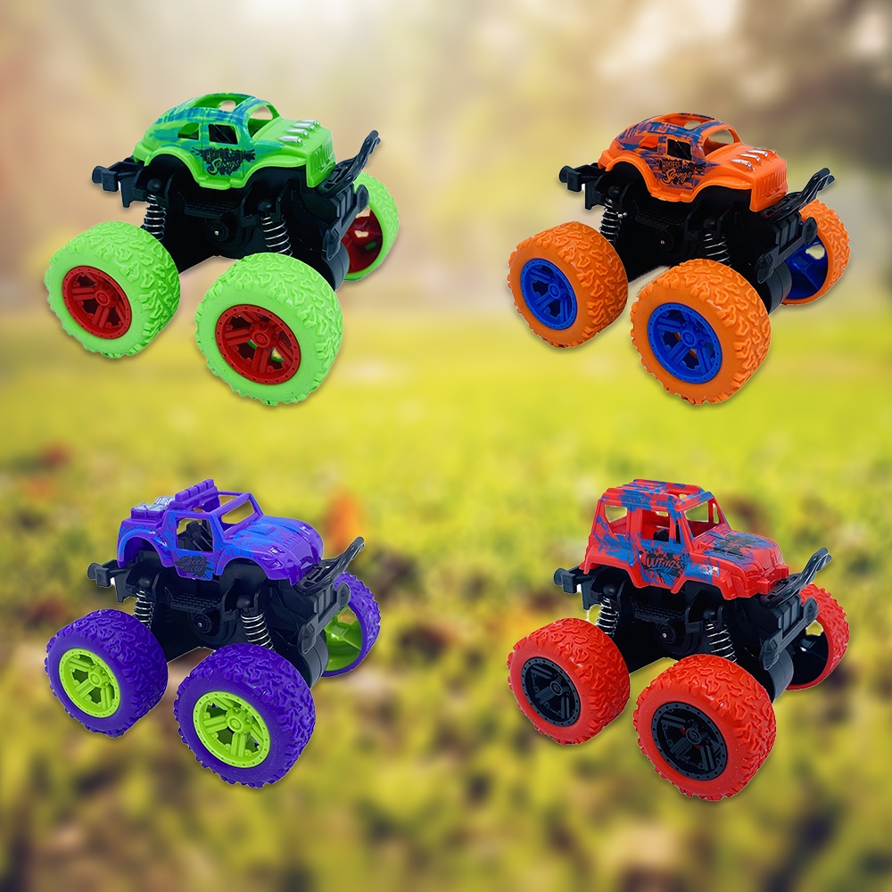 Monster Car Mini Four-Wheel Drive Off-Road Inertial Truck Toys For Kids ...