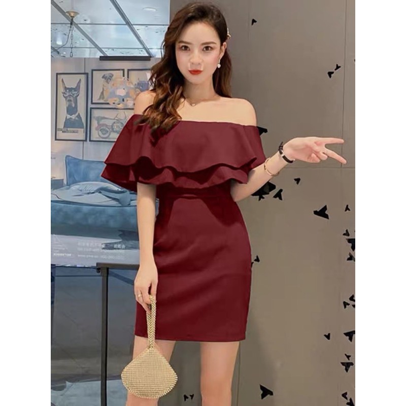 Off shoulder 2025 dress shopee