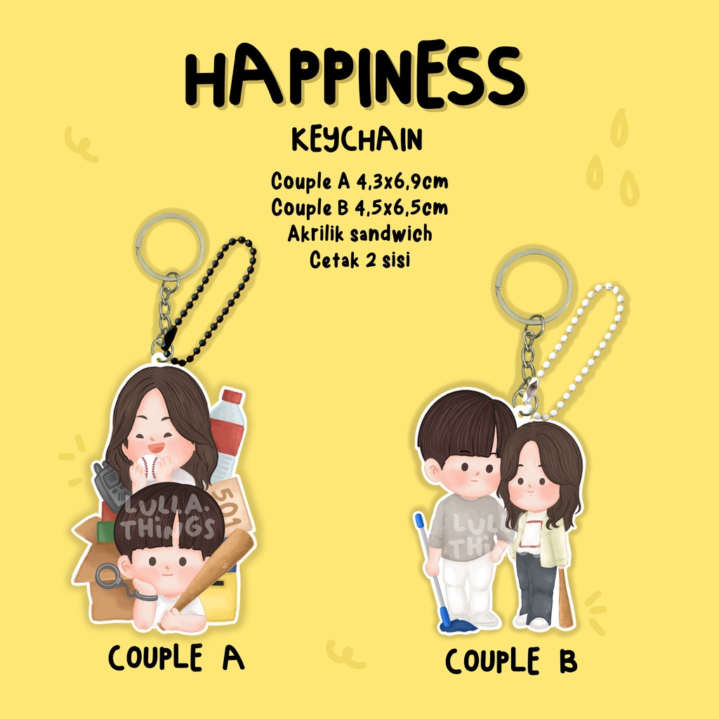 GANTUNGAN Happiness Kdrama Merchandise 2/keychain happiness/keychain