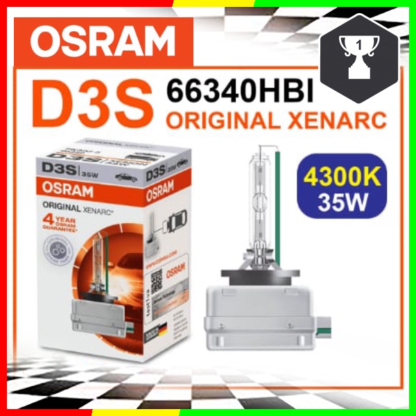 Osram D3s XENARC OEM HID 4300k Bulb, 66340hbi