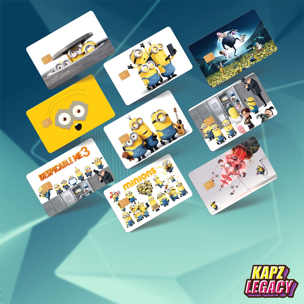 KapzLegacy Minions ATM Bank Sticker Card Cover Access Touch n Go Skin ...