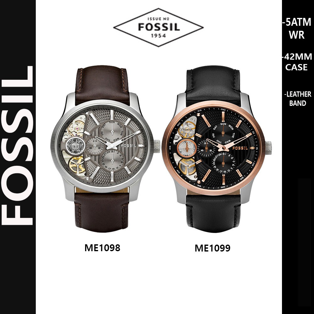 FOSSIL Quartz Twist Leather Band Men Watch ME1098 99 Shopee Malaysia