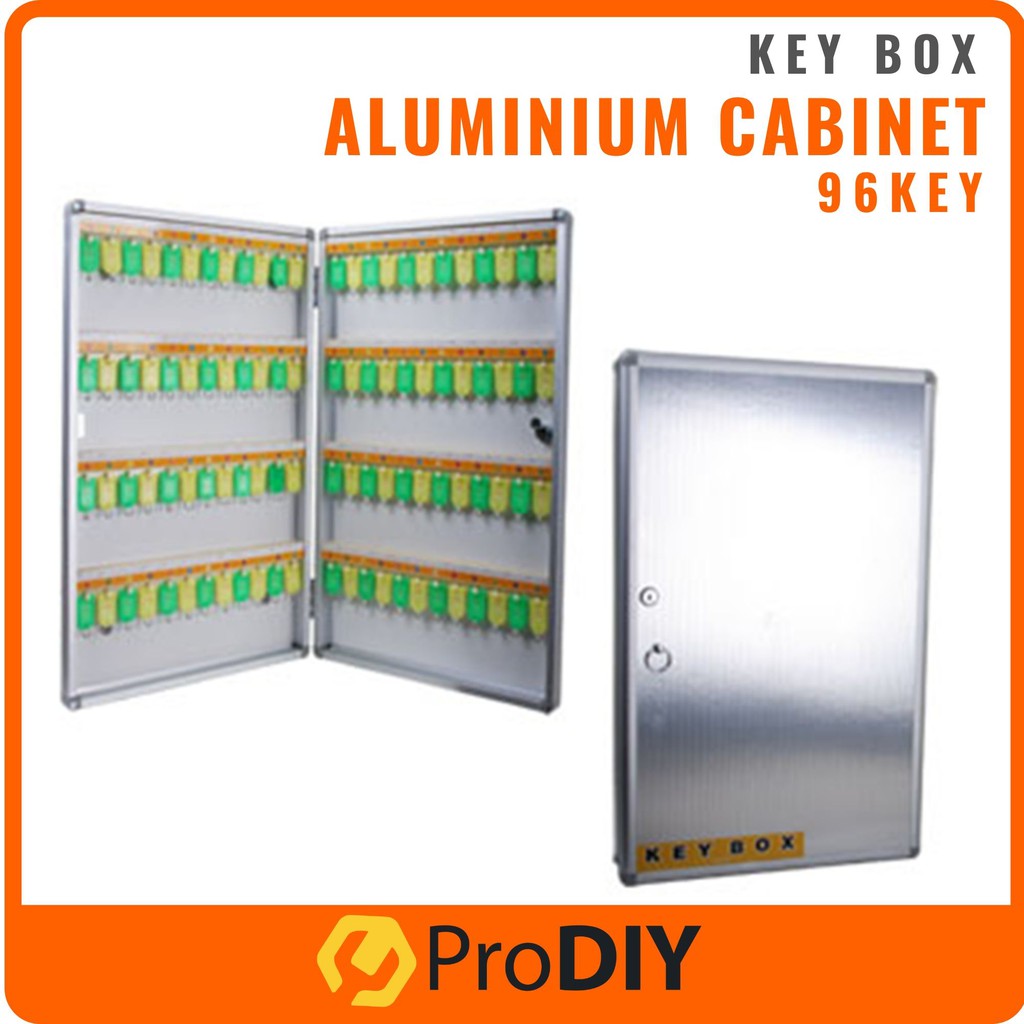 HVILOG H-1096 96PCS KEY BOX ALUMINIUM CABINET SAFETY KEY STORAGE BOX ...