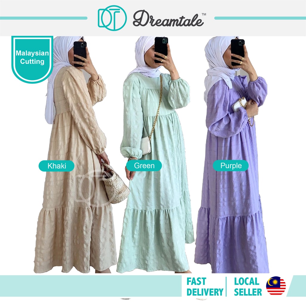 Dreamtale NAIRA Muslimah Wear Muslim Dress Pastel Abaya Long Dress