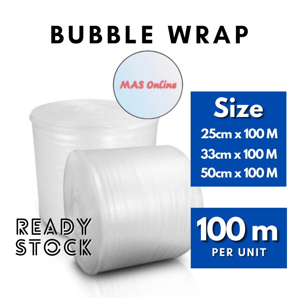 Postmaster Large Bubble Wrap Roll 500mm X 8m - Small Air Bubbles Packaging For Moving House & Packing Storage Boxes