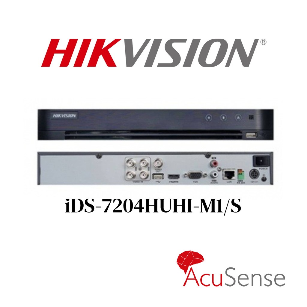 4 Channel 5MP Hikvision IDS-7204HUHI-M1/S Acusense DVR - Hikvision 5MP ...