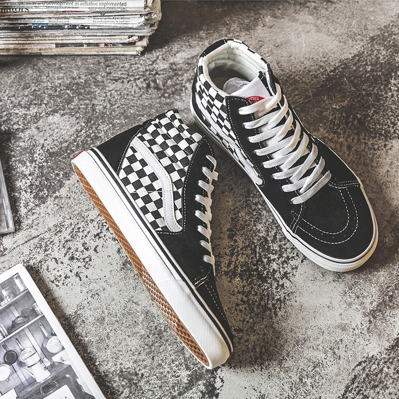 Fuzzy hotsell checkerboard vans