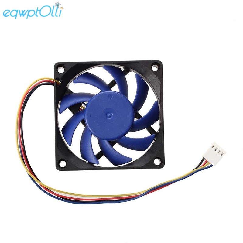 12V DC 32 70mm 4-Pin Computer Case CFM PWM CPU PC Fan Blue & Black ...