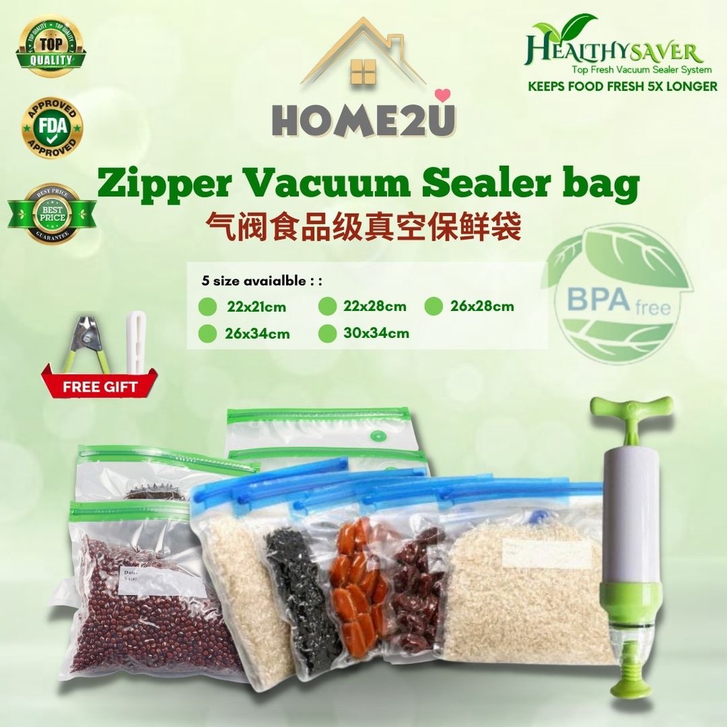 Vacuum Sealer Food Vacuum Bag Reusable Vacuum Zipper Bags for Food