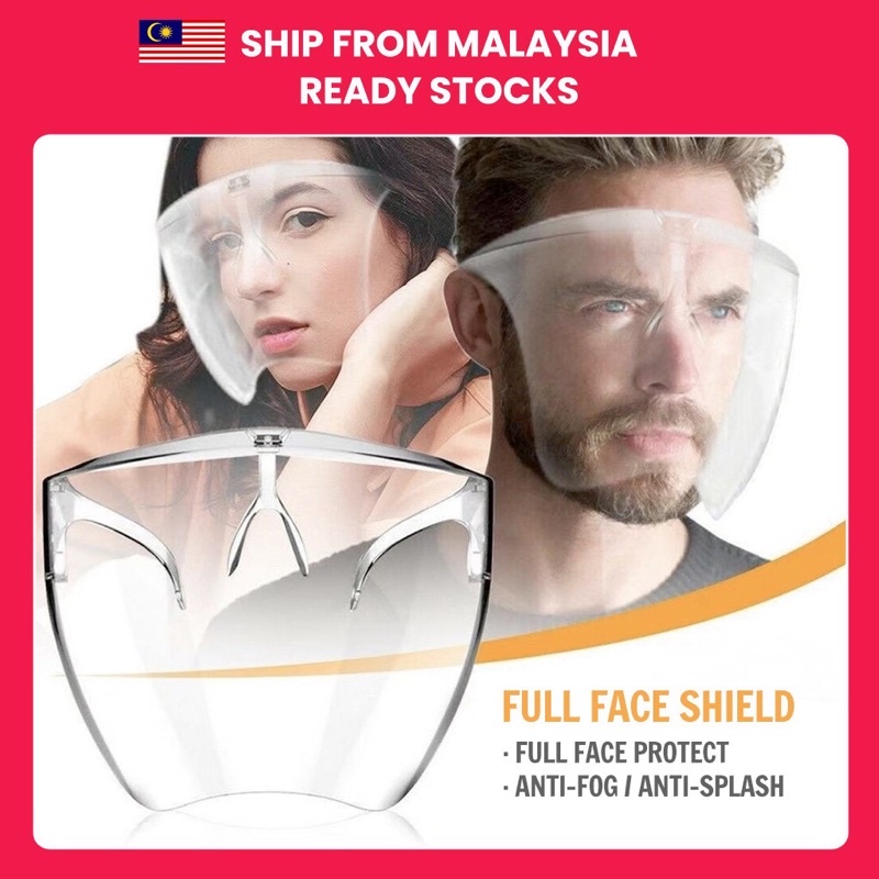 Adult Full Face Shield Transparent Face Mask Block Face Shield Antifog
