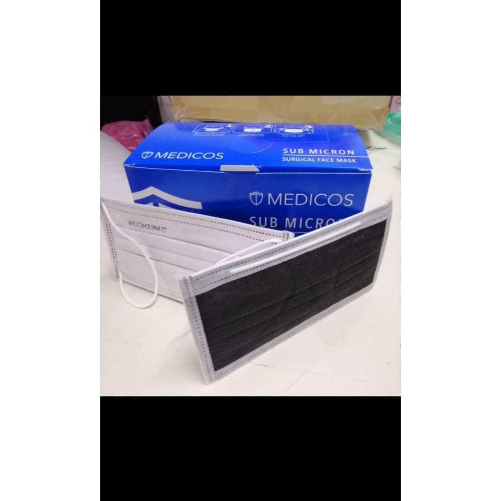 MEDICOS SURGICAL FACE MASK 4 PLY MASK BLACK 50S Shopee Malaysia