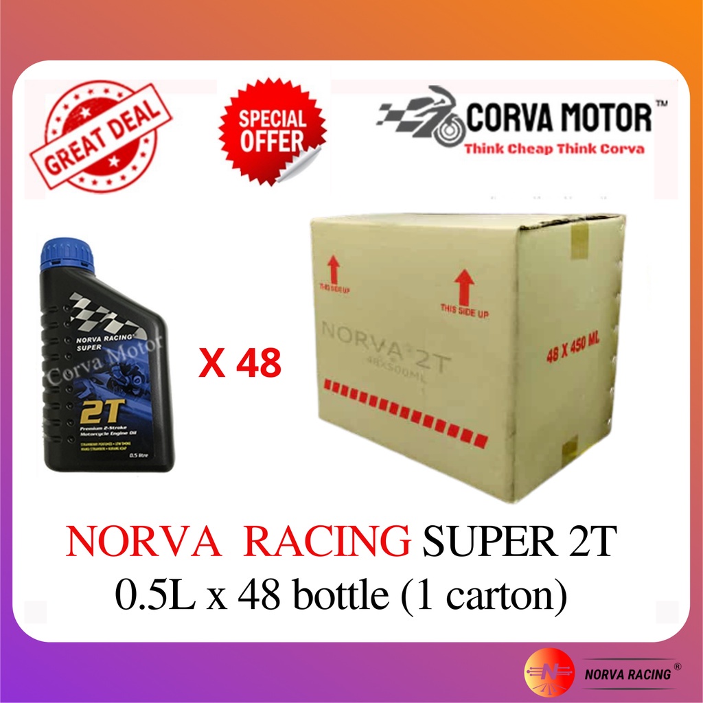Corva Motor Norva Racing Super 2T 0.5L Motorcycle Oil Minyak 2T (1 ...
