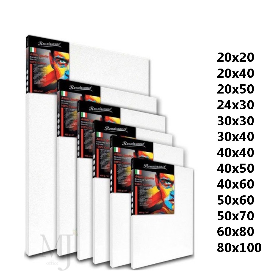 Renaissance 280gsm Stretched Canvas Artist Quality (Various Size for ...