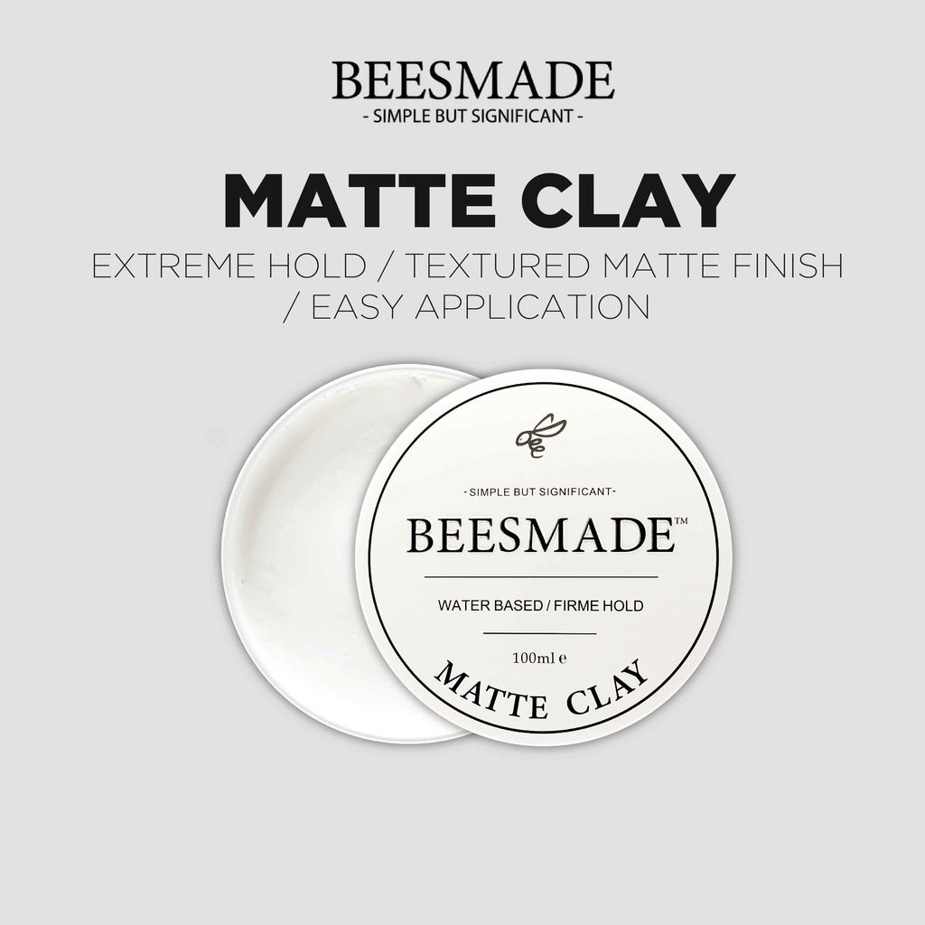 BEESMADE Matte Clay Matte Wax 100ml Hair Styling Clay Shopee Malaysia