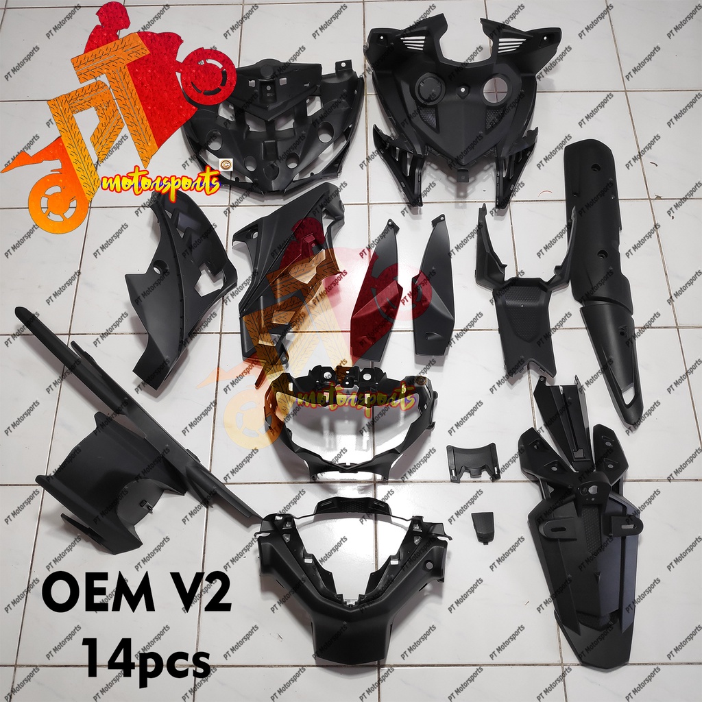 100% HLY Yamaha Ysuku Inner Hitam Y15 Y15ZR V1 V2 Inner Full Set 10pcs ...