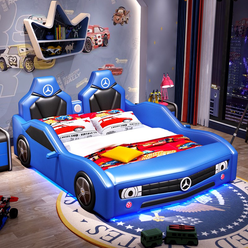 Children's bed boy car bed small bed single bed cartoon sports car bed ...