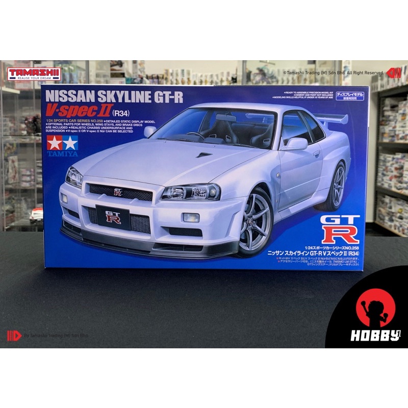 Tamiya Nissan Skyline GT-R V Spec II (R34) (Scale 1/24) | Shopee Malaysia