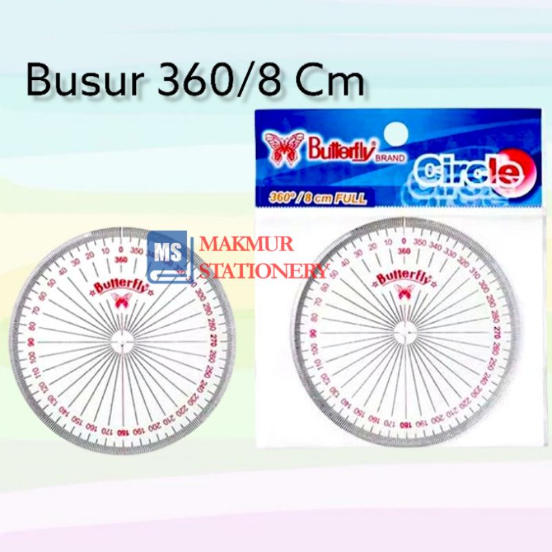 Butterfly Protractor 360/8 cm | Shopee Malaysia