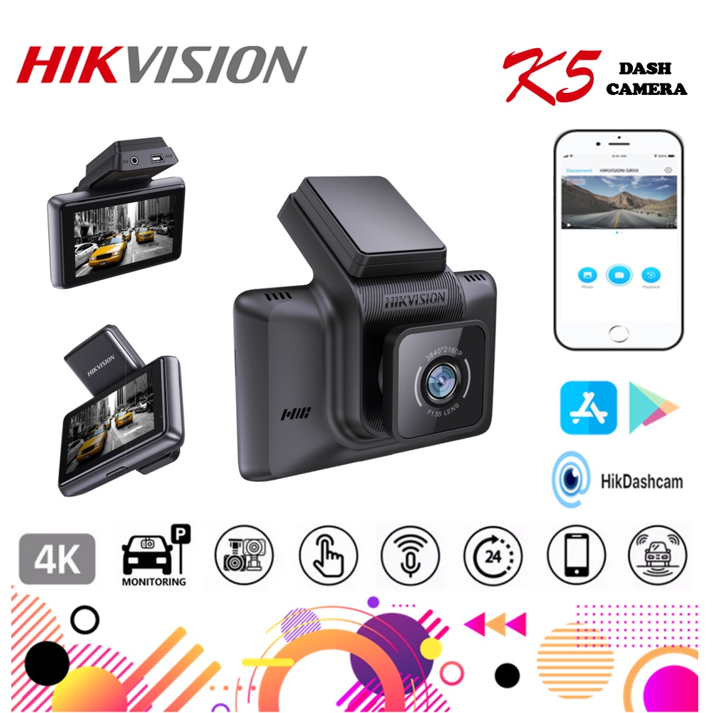 Hikvision K5 I 1080P HD Car Dash Cam Dual Camera 4K Ultra-Clear Front ...