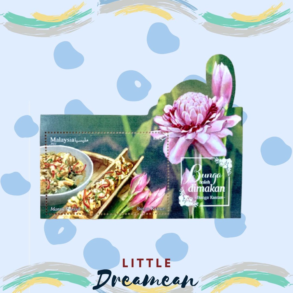 New Miniature Edible Flowers Malaysia Miniature Sheet 2021 / Bunga