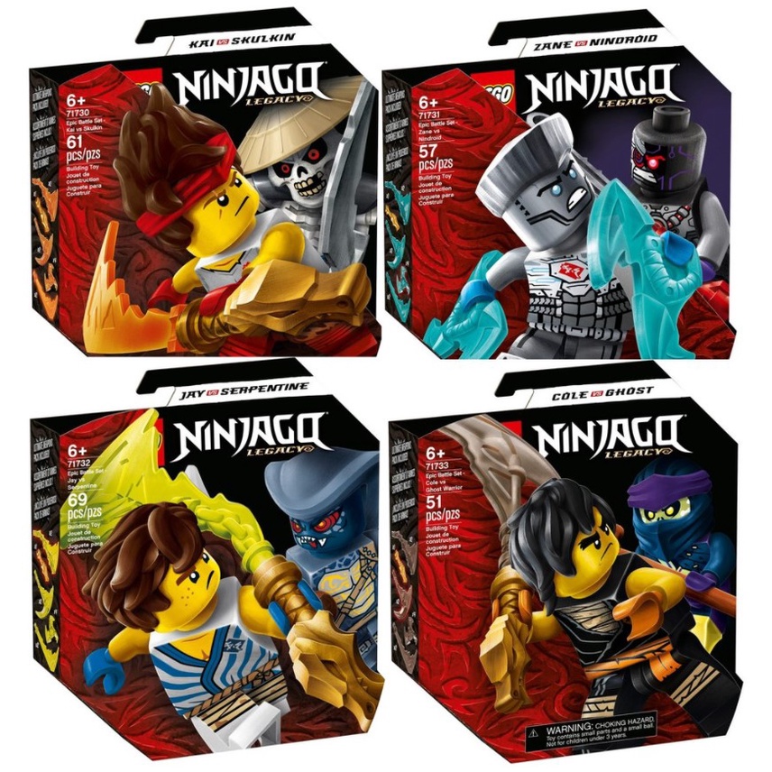 LEGO Ninjago Epic Battle Set 71730 71731 71732 71733- Kai vs Skulkin ...