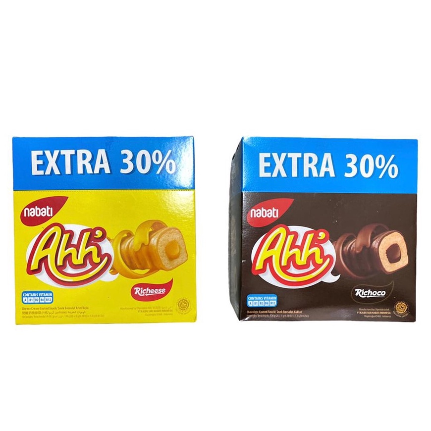 [20'S] Nabati Richeese Richoco Ahh [Extra 30%] 5G Cheese Chocolate ...