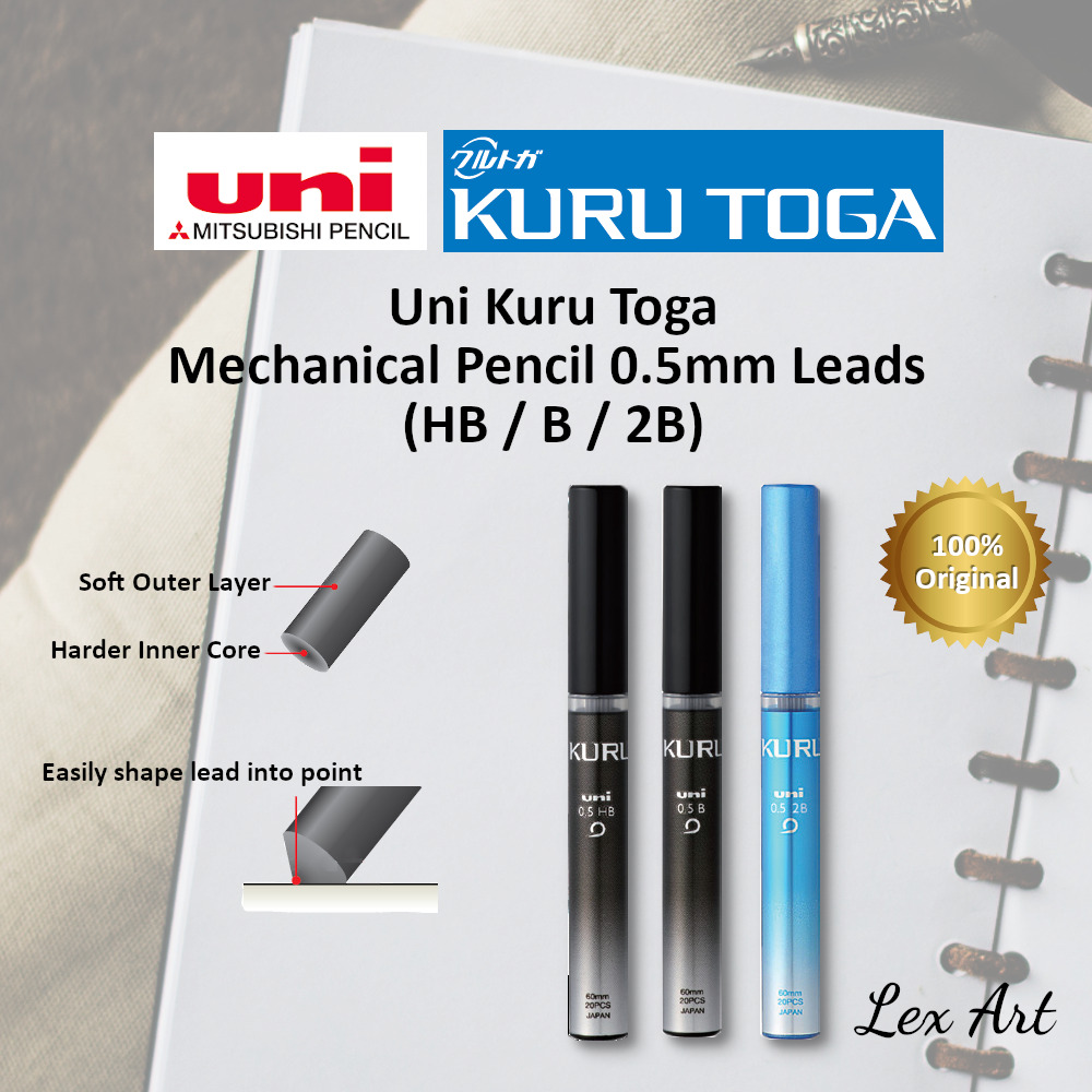 Japan Imported Uni Mitsubishi Kuru Toga Mechanical Pencil 0.5mm Refill ...