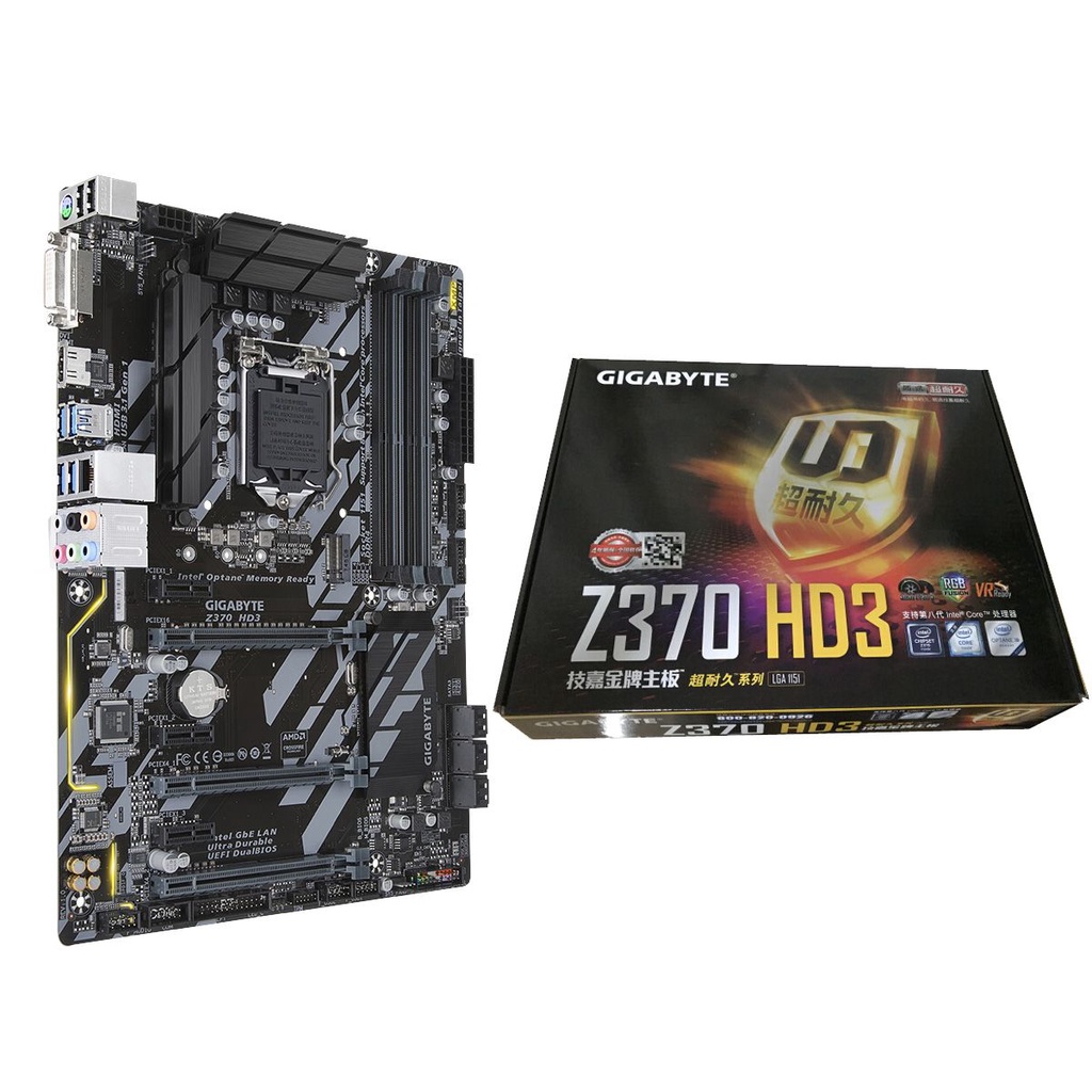 Gigabyte Z370 HD3 LGA1151 (Intel 8th Gen) DDR4 Ultra Durable ATX