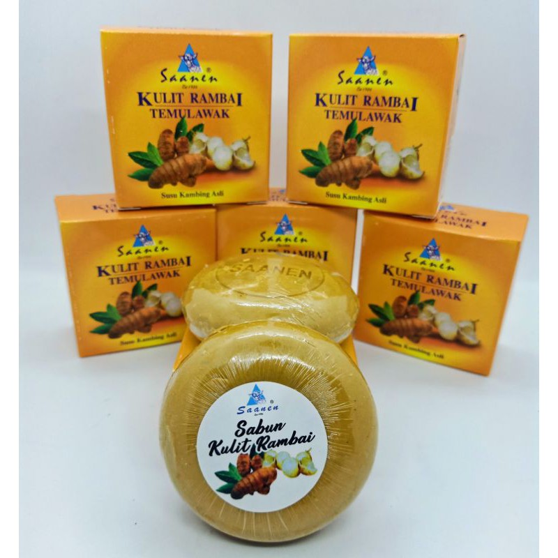 SABUN SAANEN KULIT RAMBAI TEMULAWAK COCOA BUTTER DENGAN EKSTRAK BAHAN ...