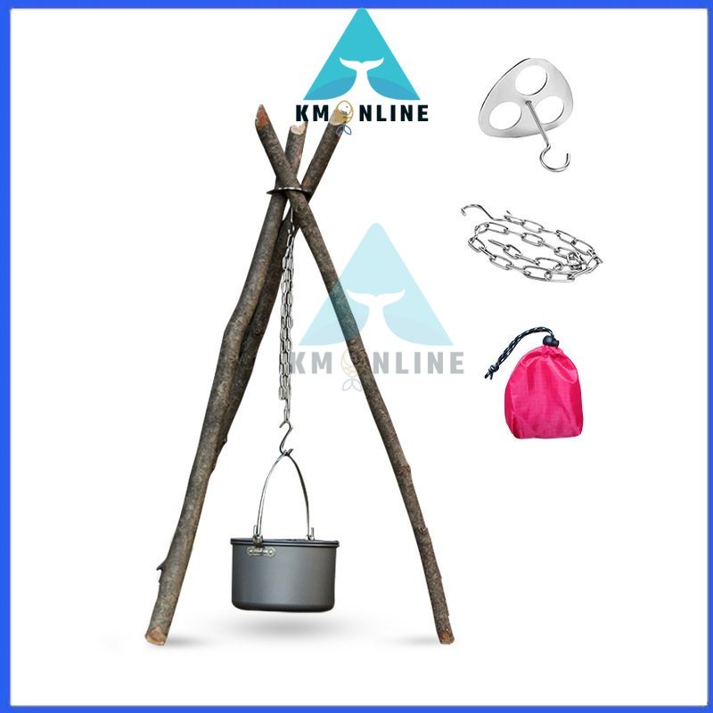 Camping Accessories Outdoor BBQ Ring Hook Stainless Steel Hanger Fire