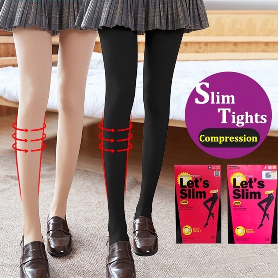 200M Black Skin Let's Slim High Stockings Legs & Thighs & Waist